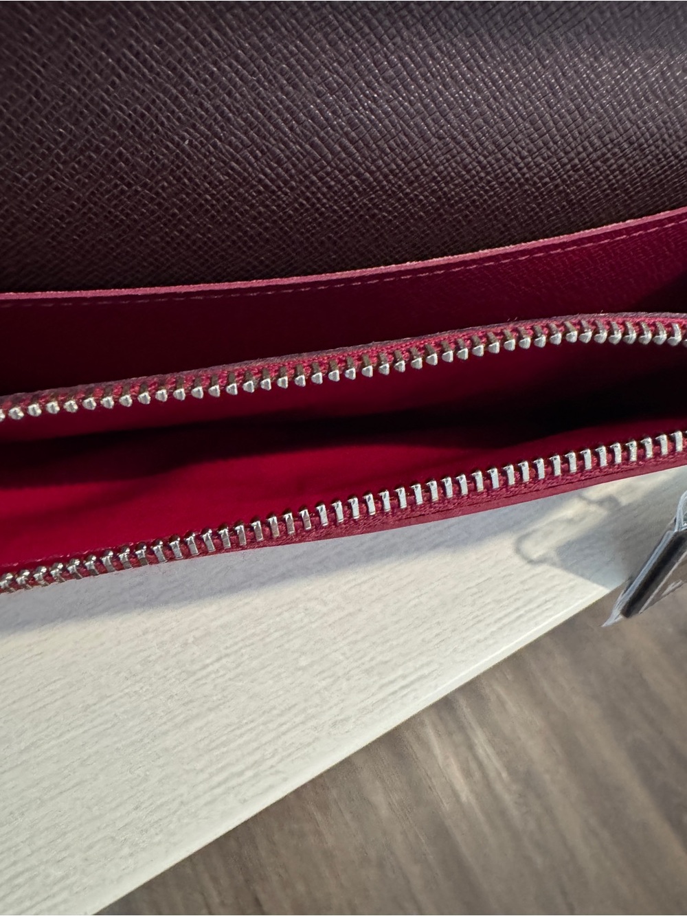 Louis Vuitton Fuchsia Epi Leather Emilie Wallet Crossbody Conversion COA - Picture 13 of 17